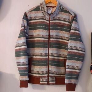 Women's Medium Cinch Fleece Lined Knit Full Zip Sweater